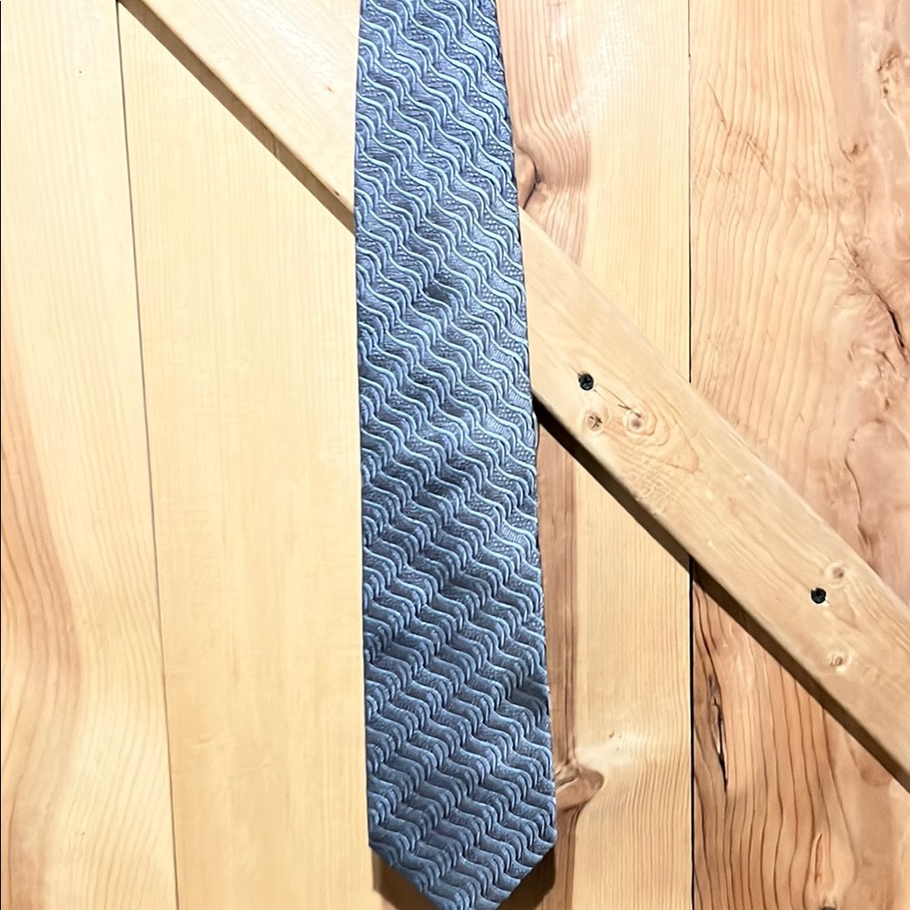 Classic Blue Textured Necktie Accessory